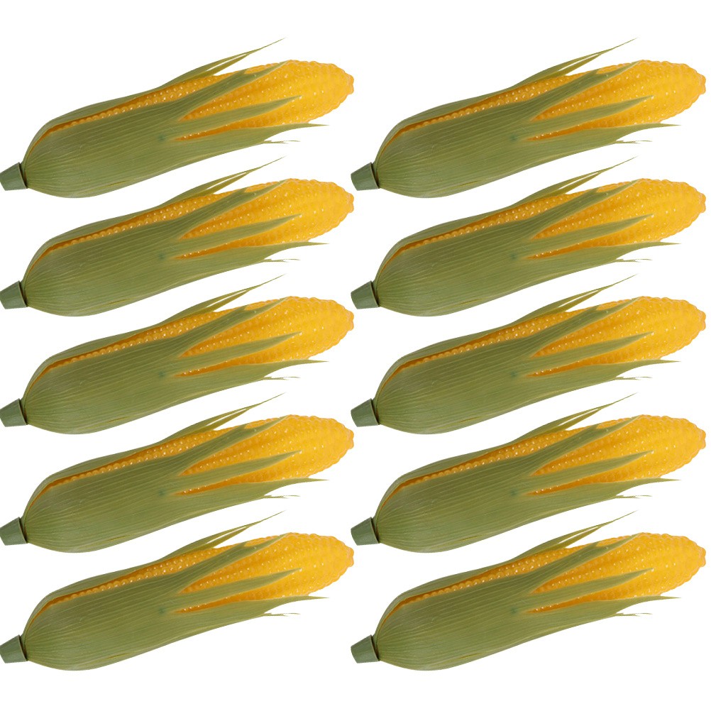 10 Pcs Corn Modeling Adornment Simulated Simulation Toys Prop for Kitchen
