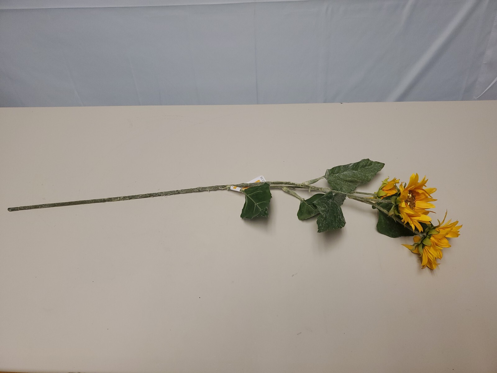 SM Bloom Bright Orange Sunflower Stem / Pick 29″ High Autumn Fall Summer Floral