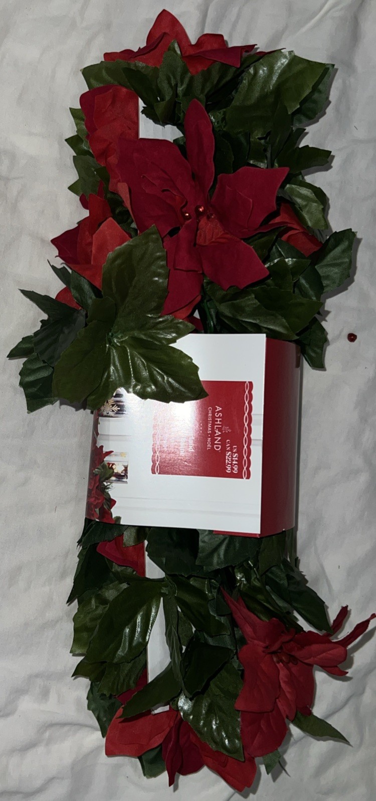 Red Poinsettia Chain Garland by Ashland® (6ft/1.8m)