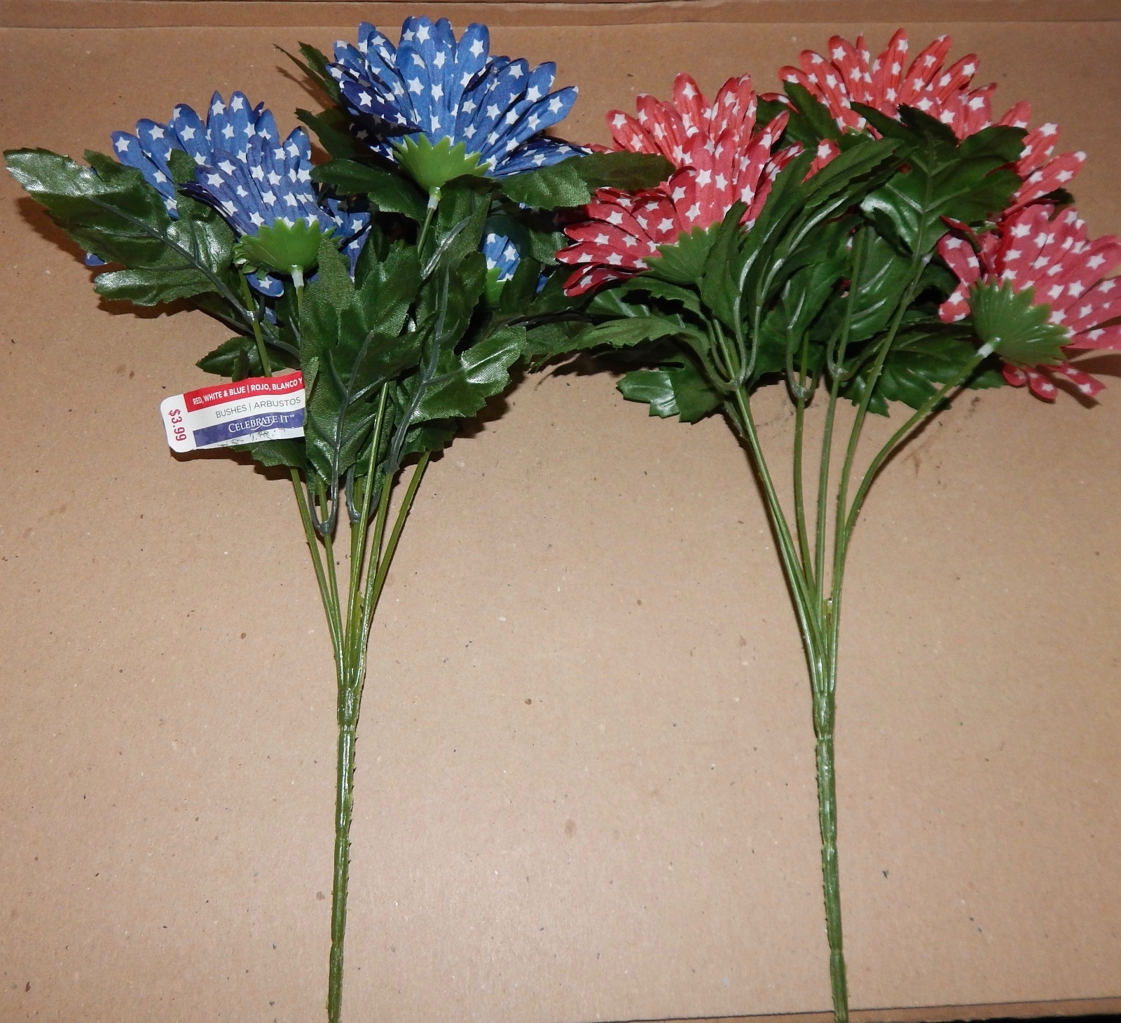 Ashland Summer Heritage USA Flowers 14″ Tall & Vase 5″ x 2″ American Decor 131Z
