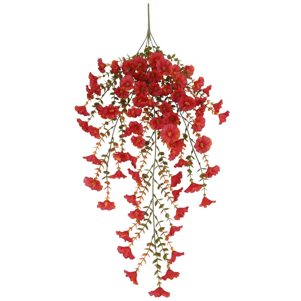 77 25cm Artificial Eucalyptus Vine with Morning Glory for Mantel Decor