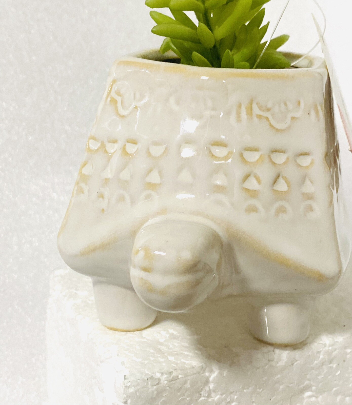Turtle Ceramic Planter Artificial Succulent Flora Bunda NWT