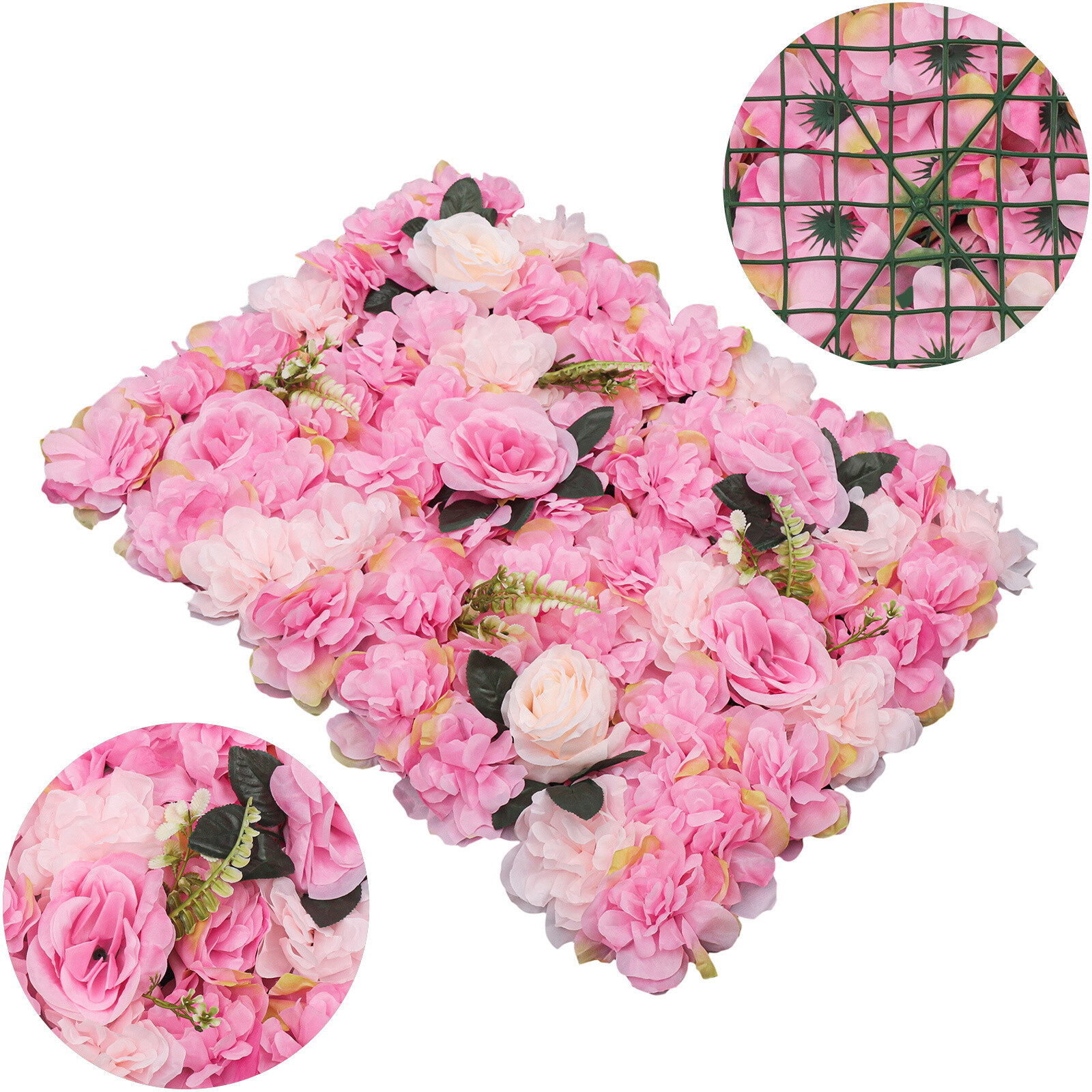 23.6×15.7 inch, 12* Artificial Flower Wall Panels for Wedding Backdrops Decor