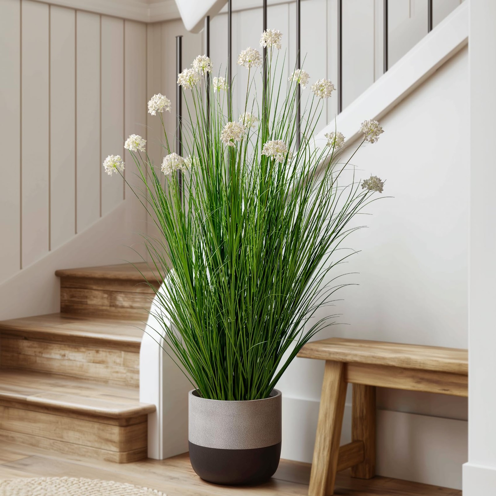 57in Lifelike Artificial Tall Grass Plant with 19 Lifelike Dandelion Flower a…