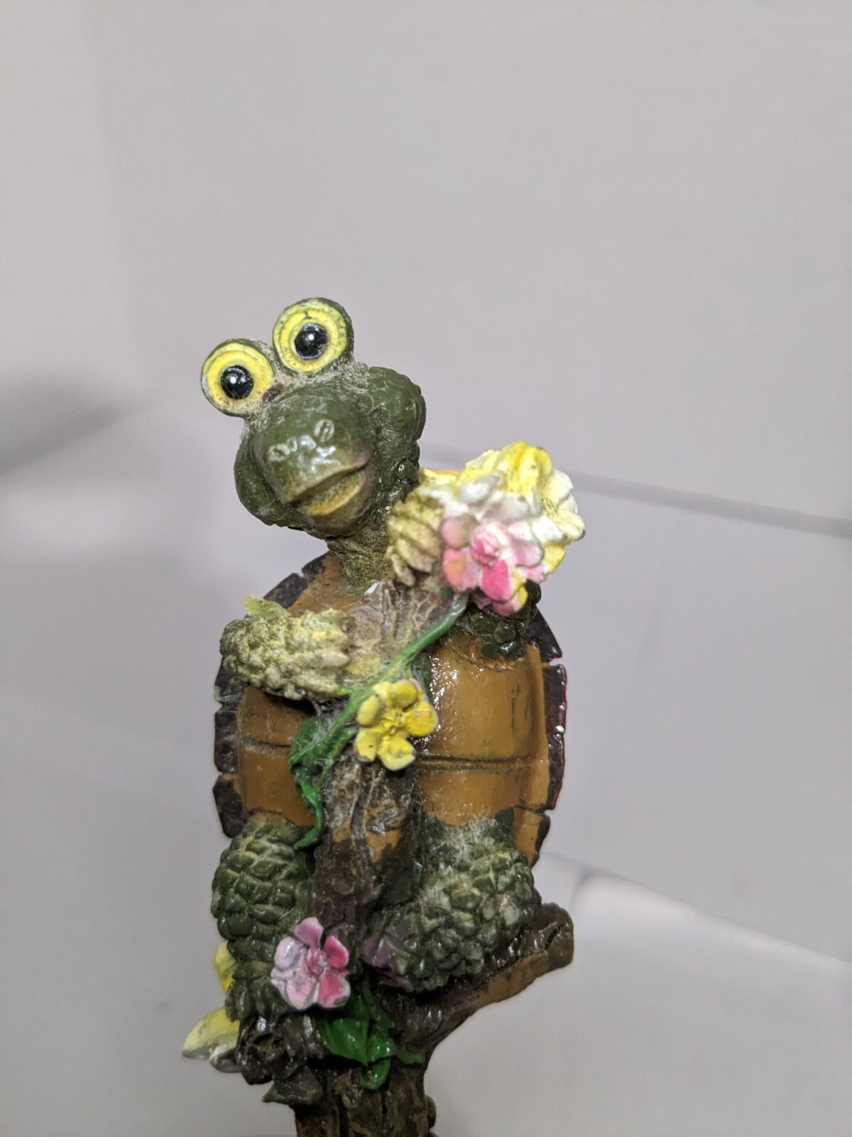 Cute Turtle Flower Plant Pick For A Potted Plant