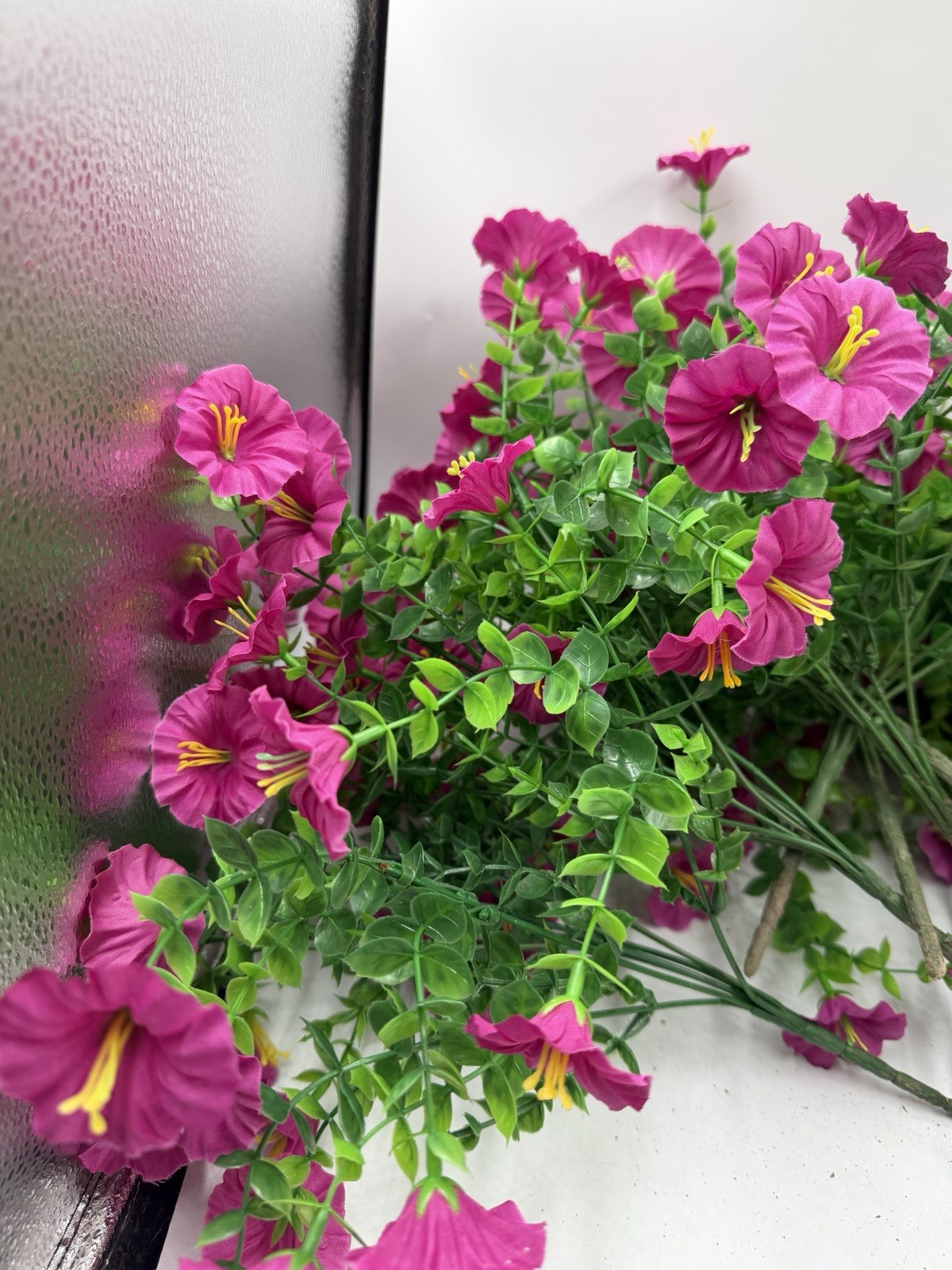 12 Pcs Artificial Hanging Calibrachoa (Million Bells) Pink Floral Arrangement