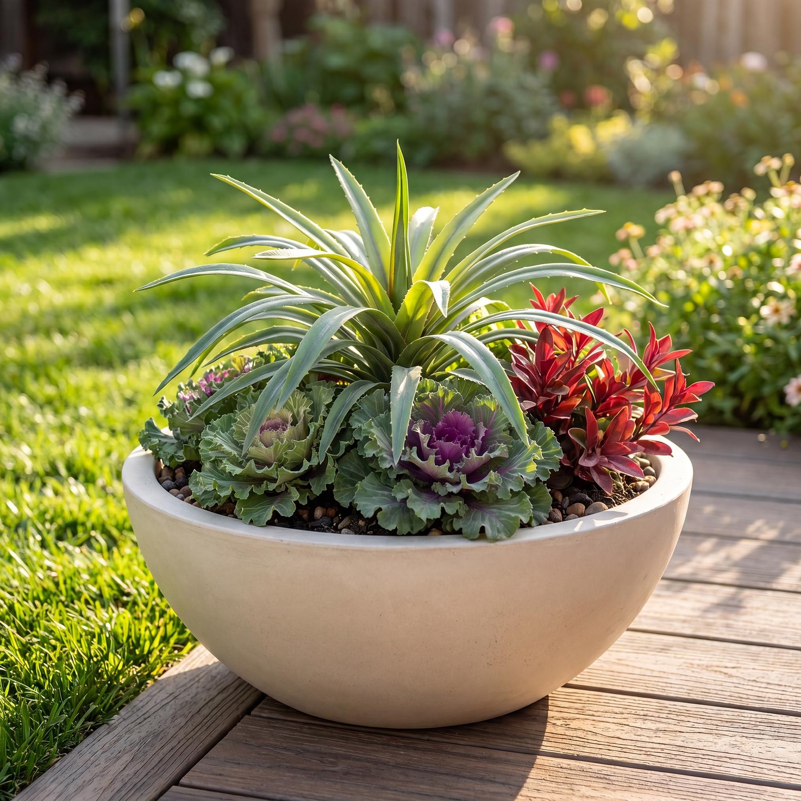 Artificial Agave Plant 17in Realistic Faux Succulent Plant in Pot