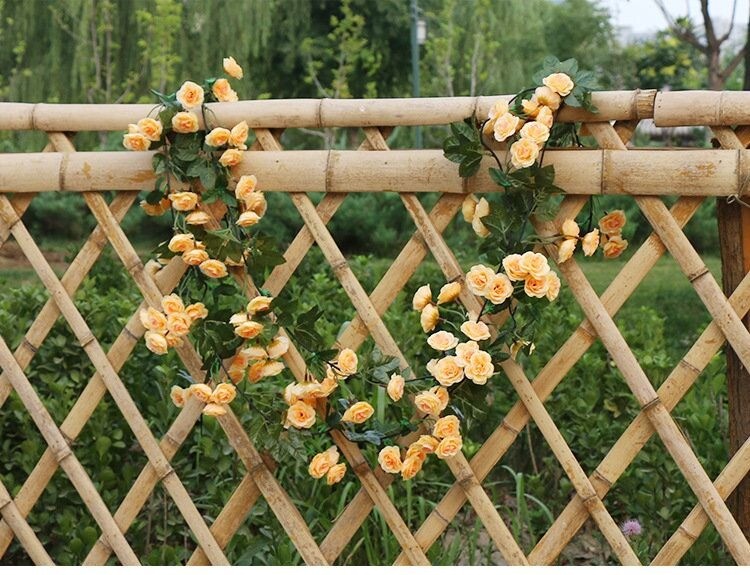 6Ft artificial flower vine wedding wreath with 69 rose vines, party decoration