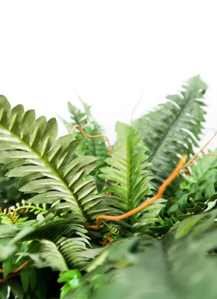 40” Boston Fern Artificial Bush Plant Pack 2 Home Decor. Retail $76