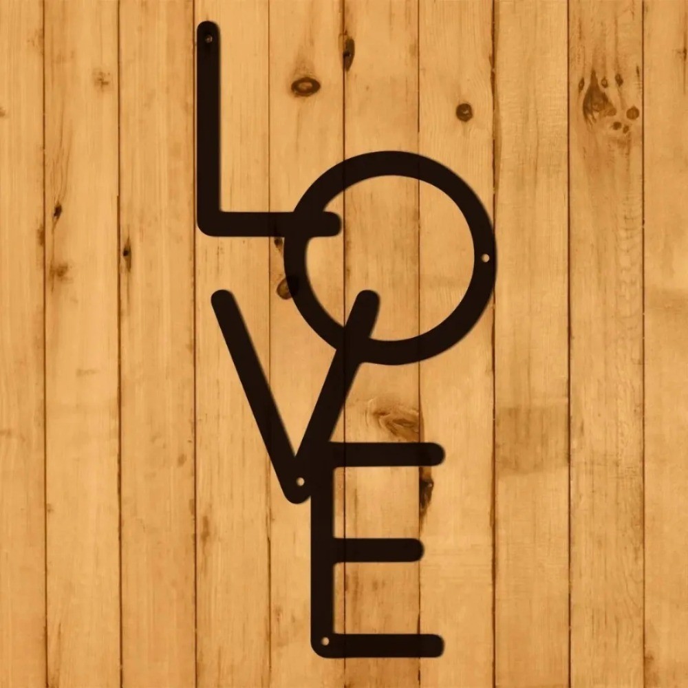 “LOVE” Vintage Metal Sign Wall Art – Nursery Bedroom Living Room Home Decor
