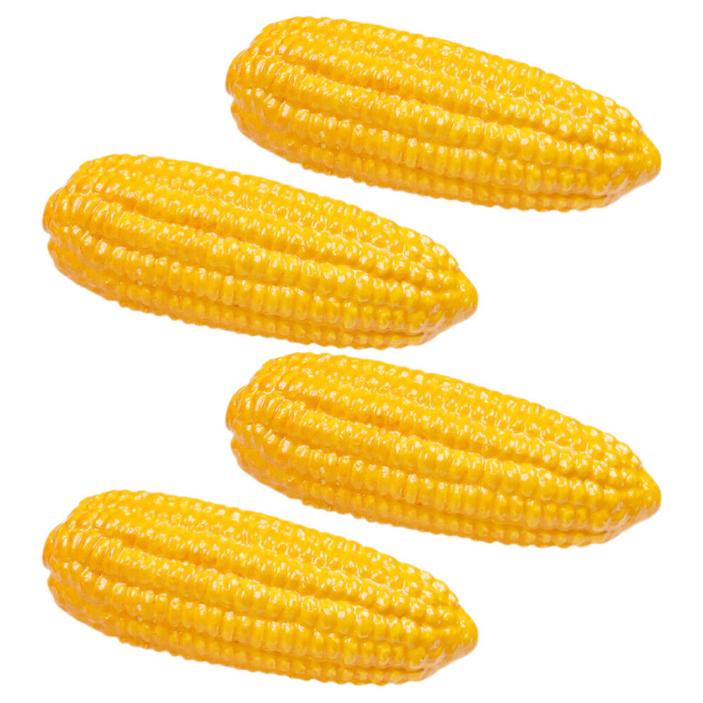 4 Pcs Simulated Vegetable Model Corn Christmas Ornaments Fake The Cob Prop