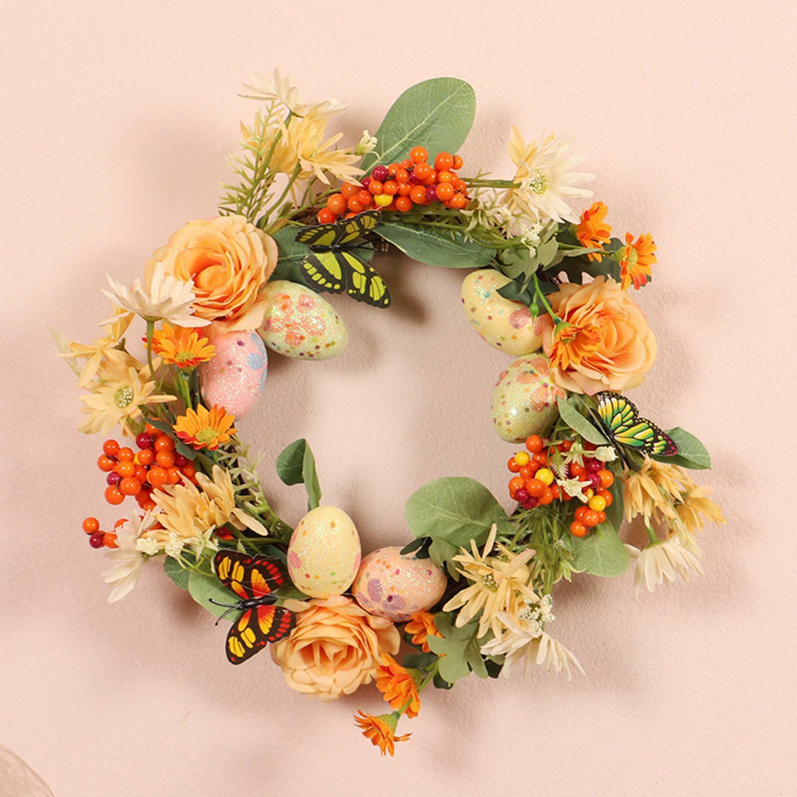 Hanging Easter Wreath Birds Eggs Wreath Gifts for Front Fall