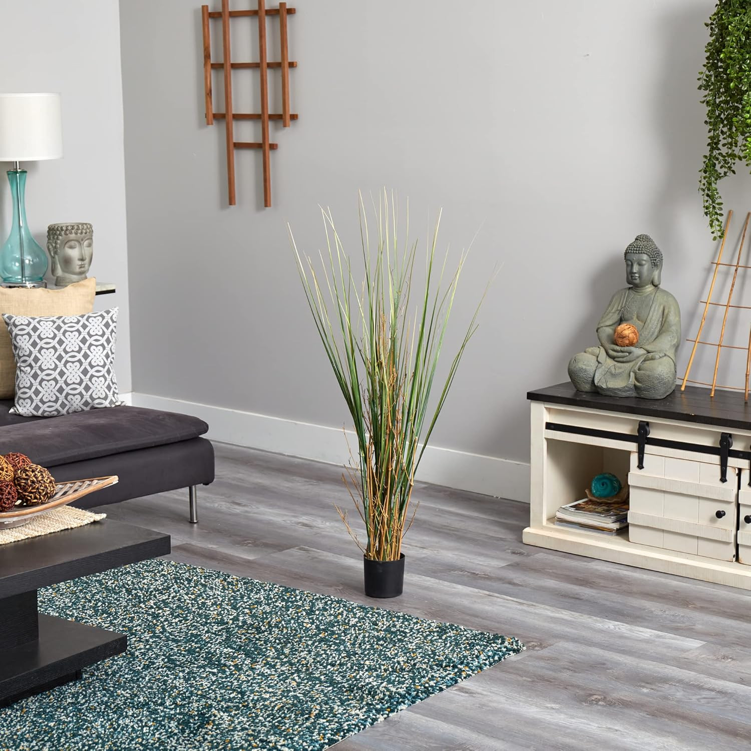 Lush 4Ft. Grass & Bamboo Plant for Home Decor and Natural Vibe