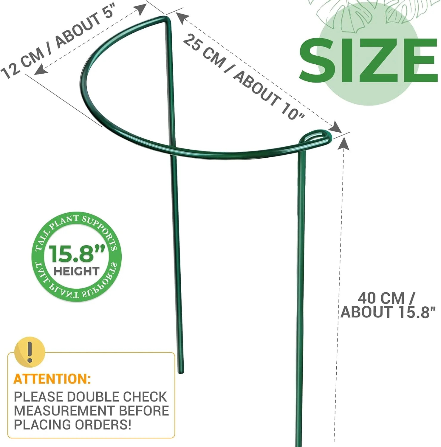 LEOBRO Plant Support Plant Stakes, 6pcs Peony Cages and Supports, Metal Garden S