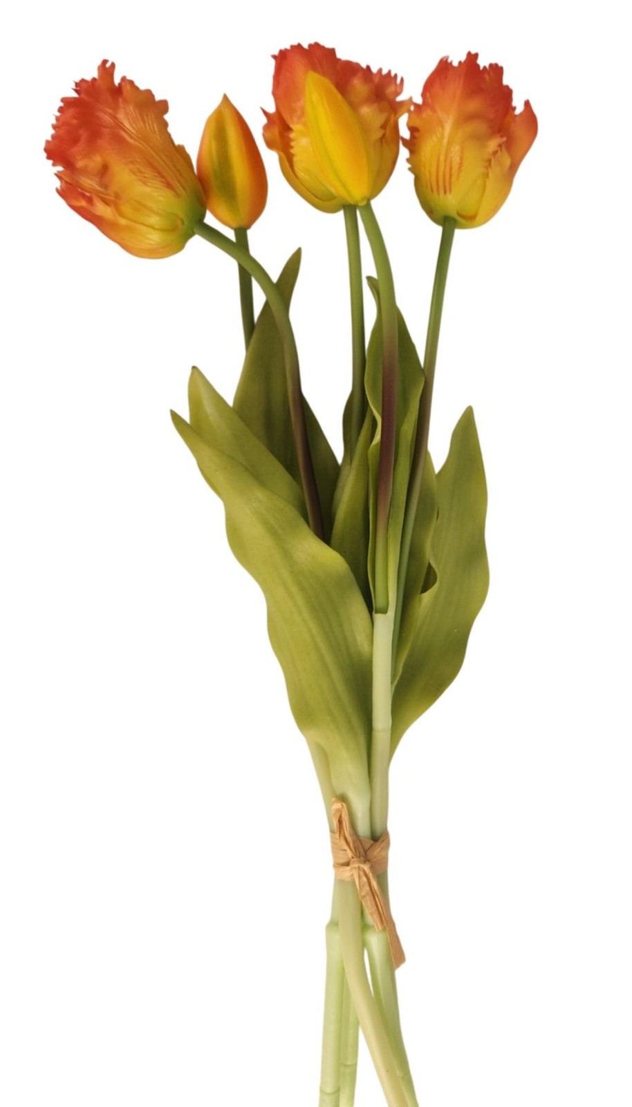 Faux Parrot Tulip Bouquet Set of 5 15 Inch Artificial Spring Flowers Easter Wedd