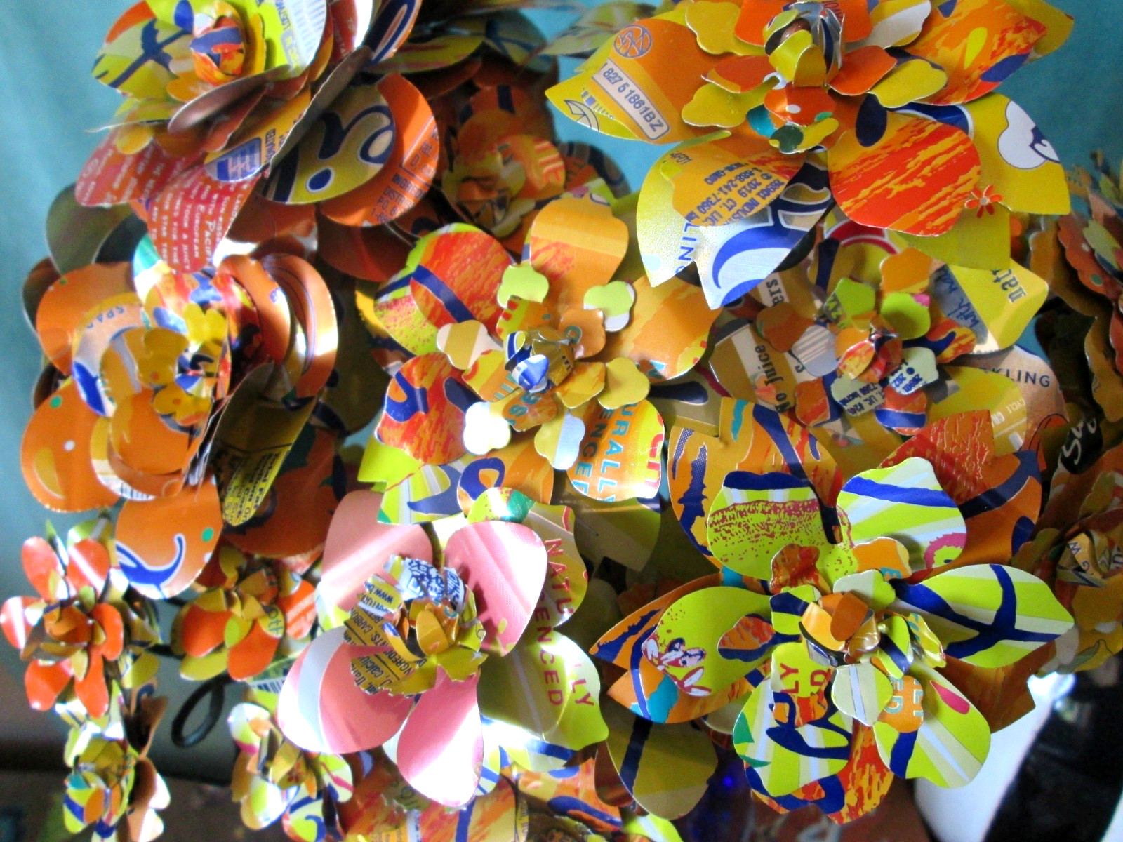 Flower Boquet Upcycled Flower Stems (x6 Yellow/Orange Stems) Weddings Gifts