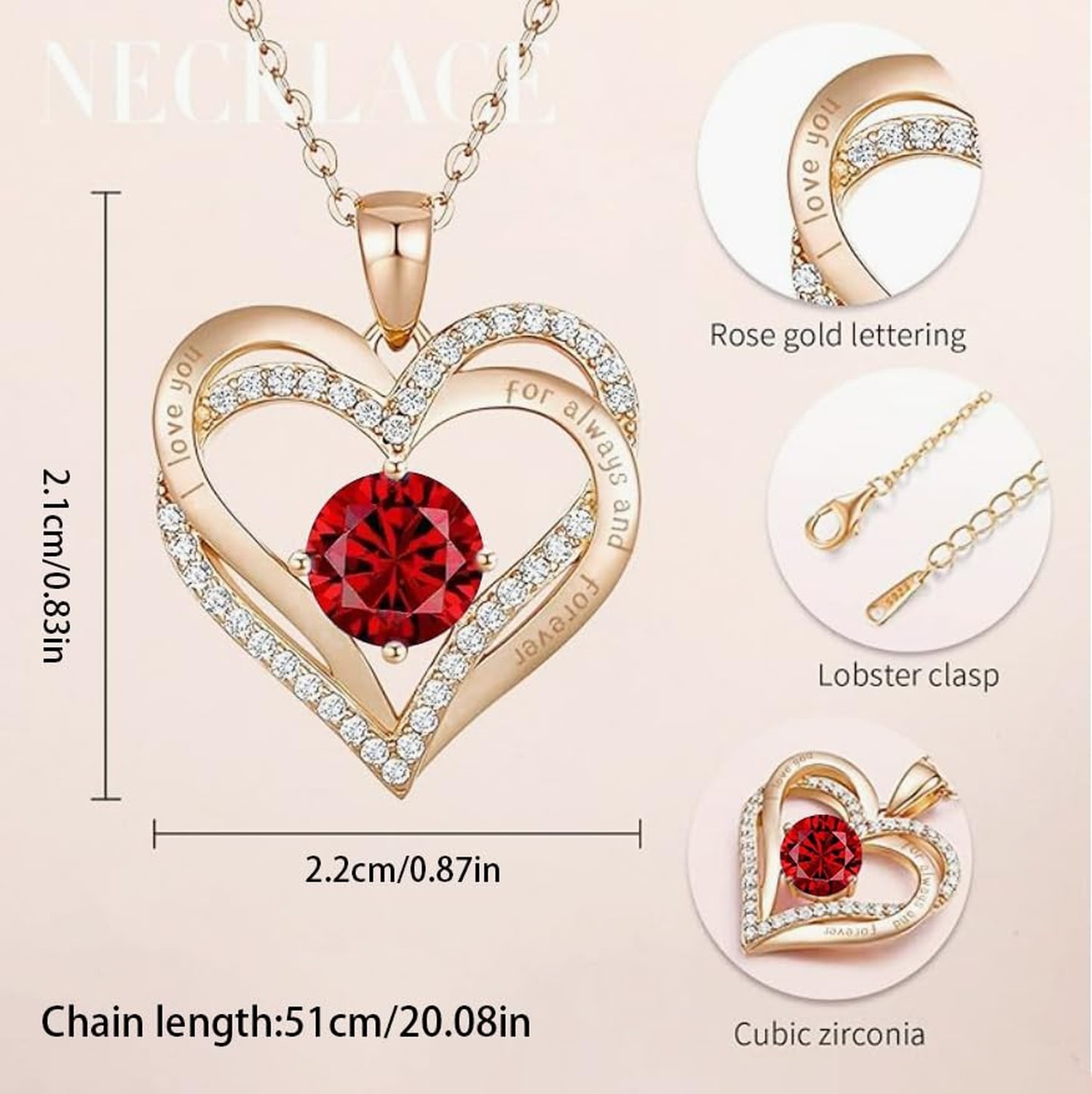 Preserved Red Real Rose with Necklace&Earrings-Eternal Forever Flowers Rose,B…