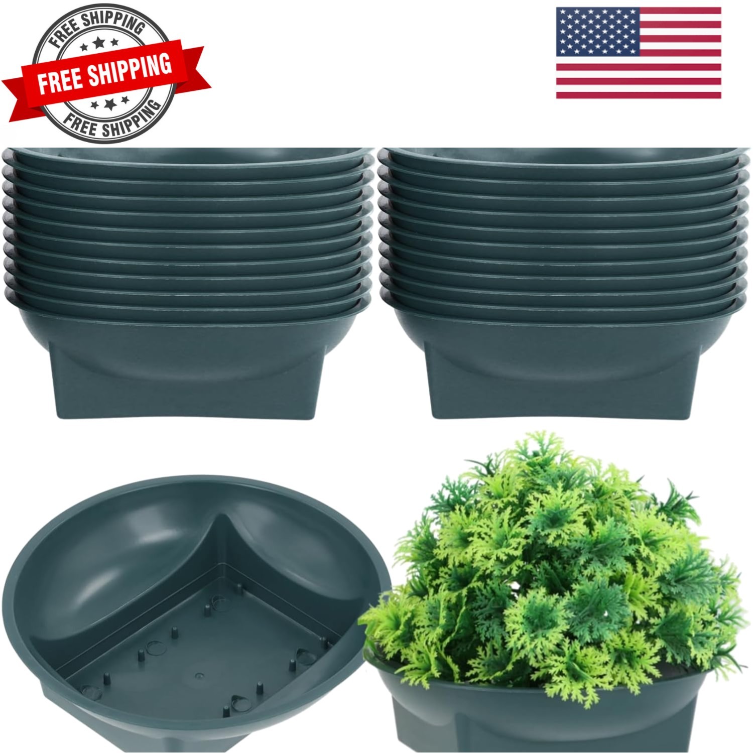 24 Pcs Floral Supplies Green Bowls for Flower Arrangements, Floral Arrangemen…