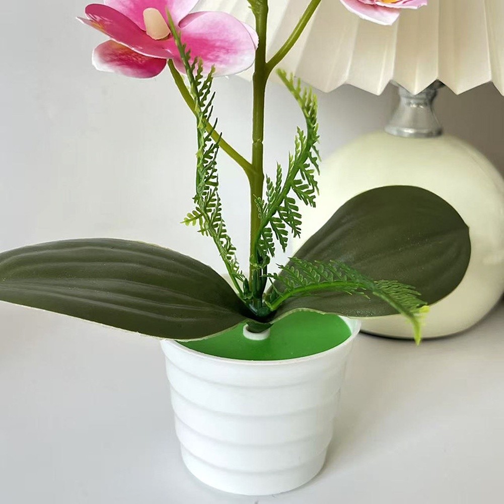 30cm Artificial Orchid Plant with White Purple Dot Orange Blue Rose Red Colors