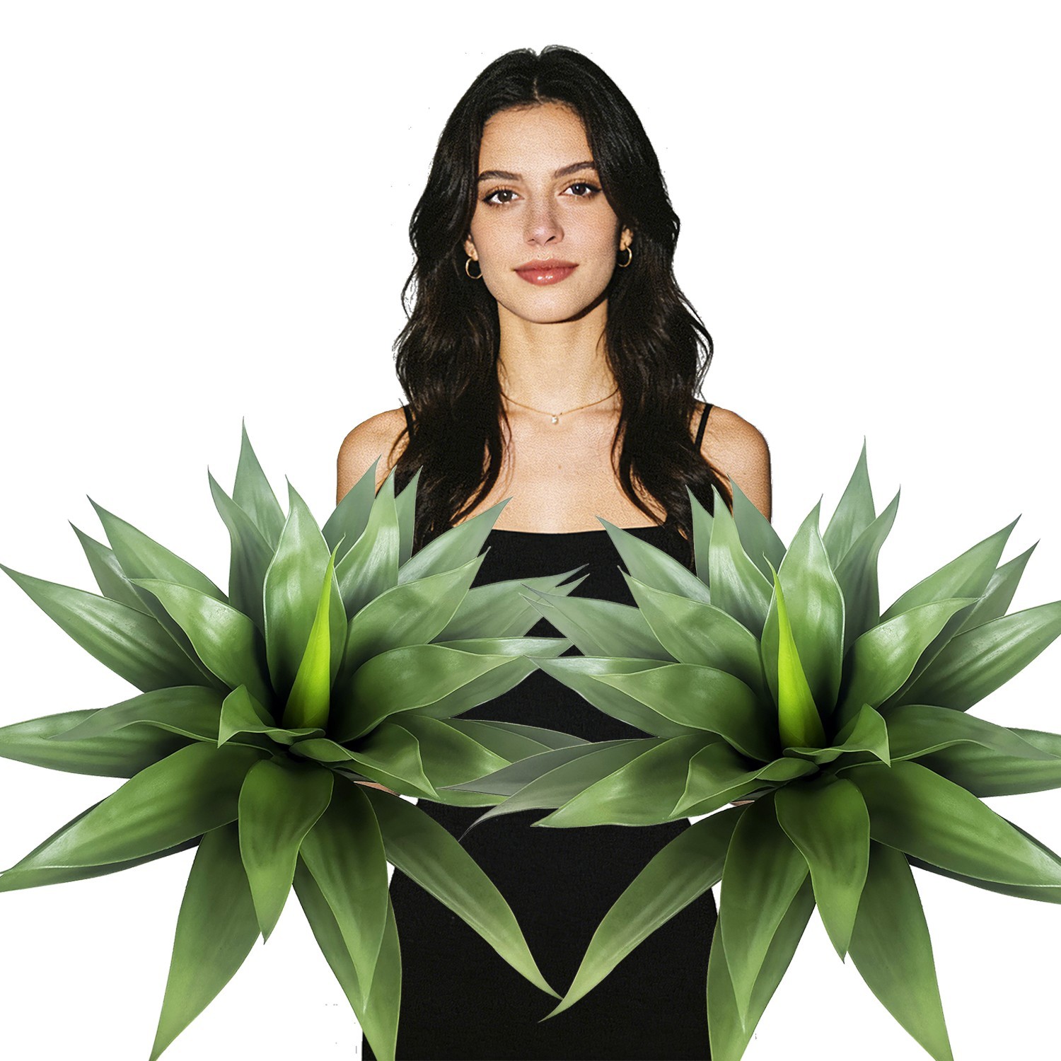 Large Artificial Agave Plant Without Ground Stake Indoor Outdoor Potted Decor