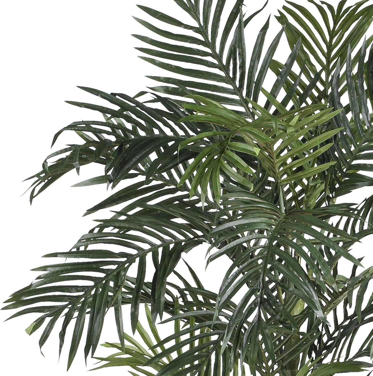 6.5 ft Artificial Golden Cane Palm Tree with Nursery Pot | Lifelike Silk Indo…