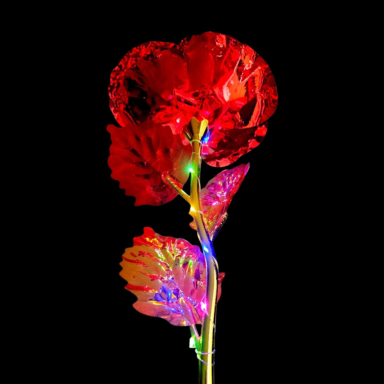 18 Inch Red Rose Jumbo Galaxy Rose Stem LED Light-Up Rose Valentine’s Day Gift