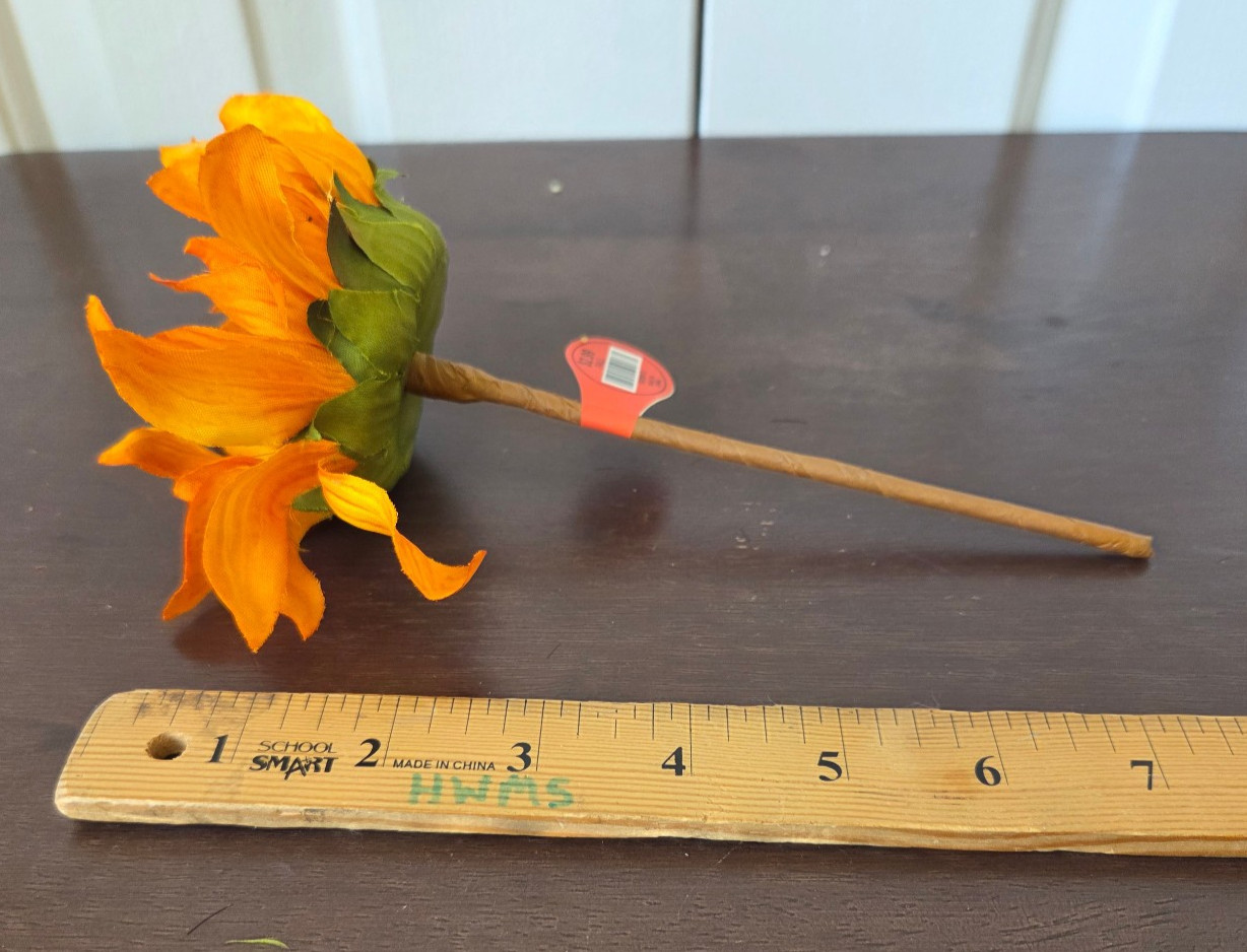 Hobby Lobby Sunflower Stem Pick Autumn Fall Orange