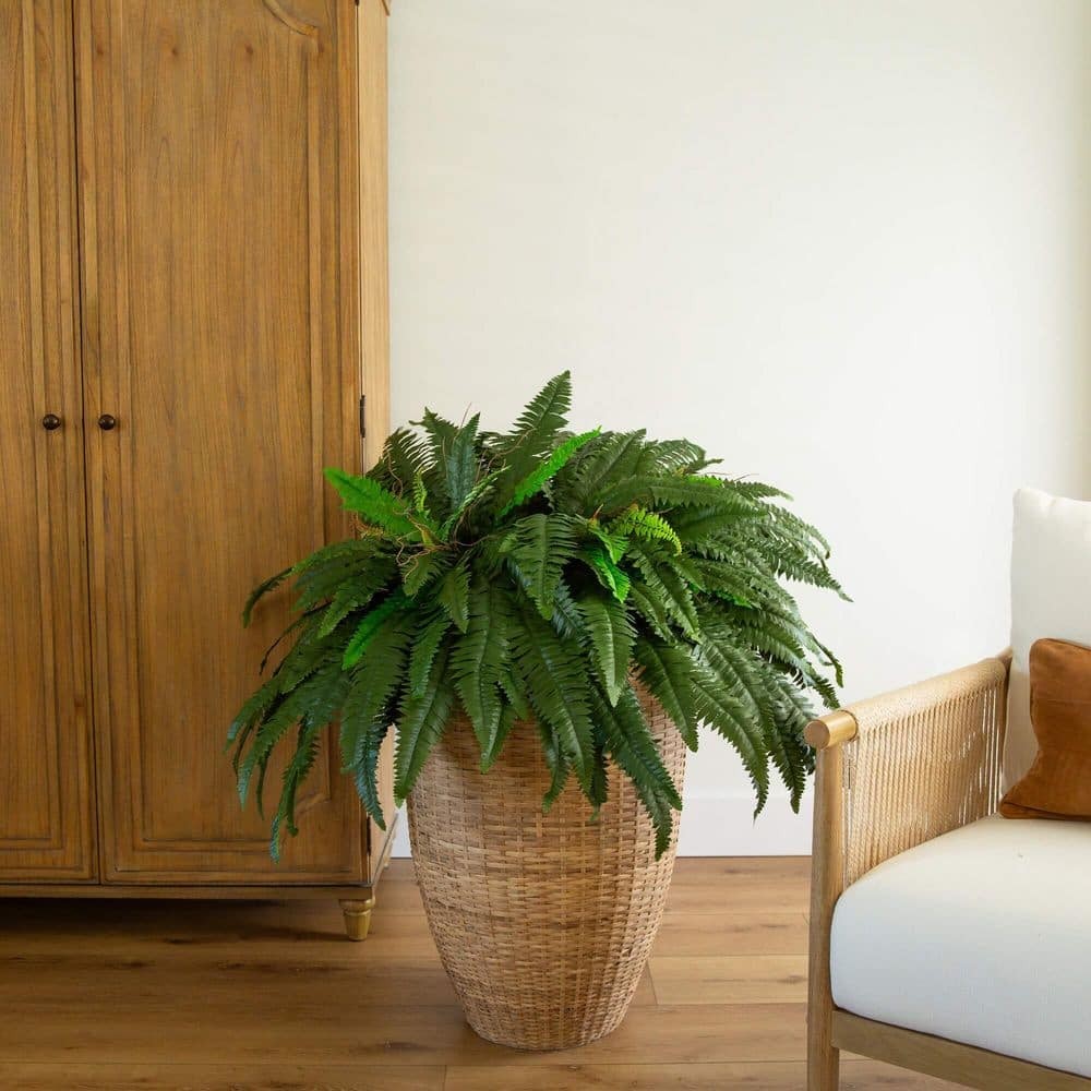Artificial Boston Fern Home and Office Decoration Durable New 48 In. (Set of 2)
