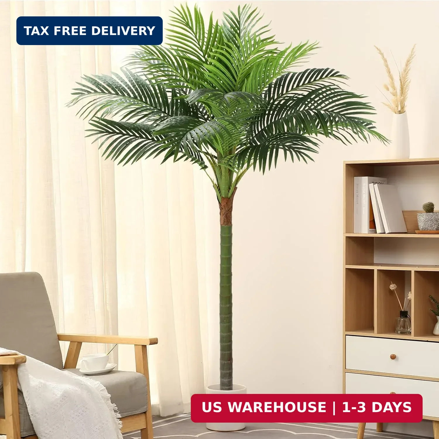 Palm Tree Artificial Tropical Plant 6FT Tall Faux Plants Indoor Fake Floor Plant
