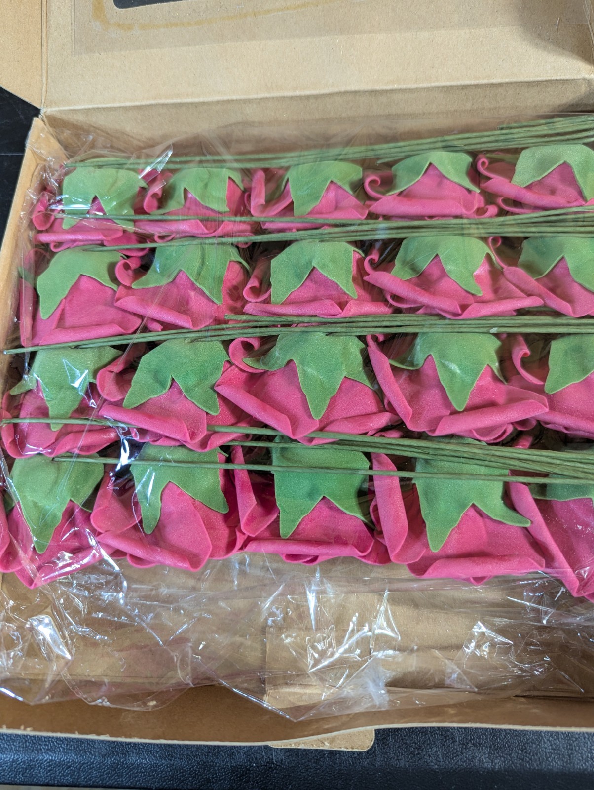 20Pcs Artificial Flowers Fake Flowers Roses Stem for DIY Wedding Bouquets Party