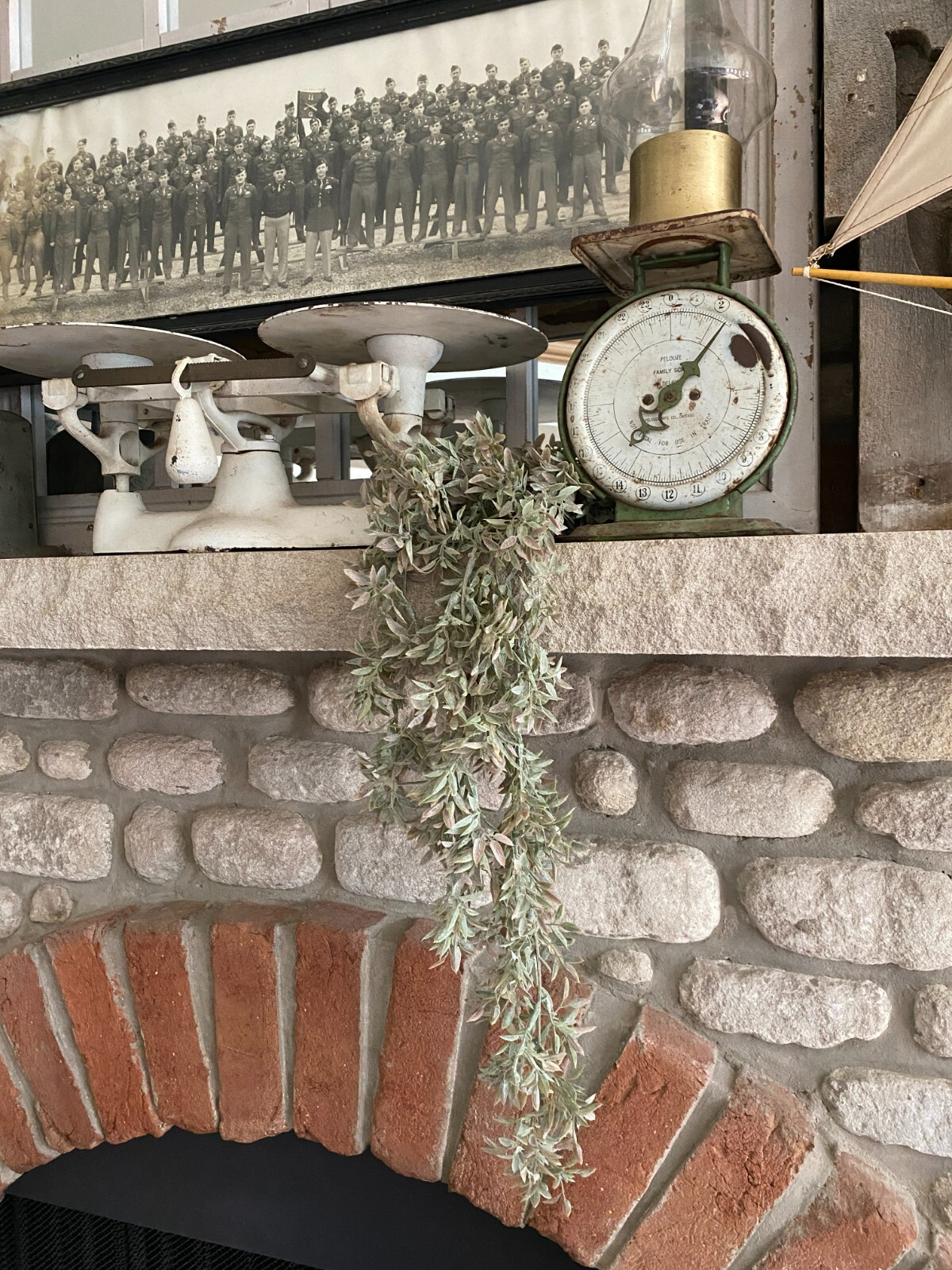 Shiloh Leaves Farmhouse French Country Style Hanging Swag Faux Natural Greenery