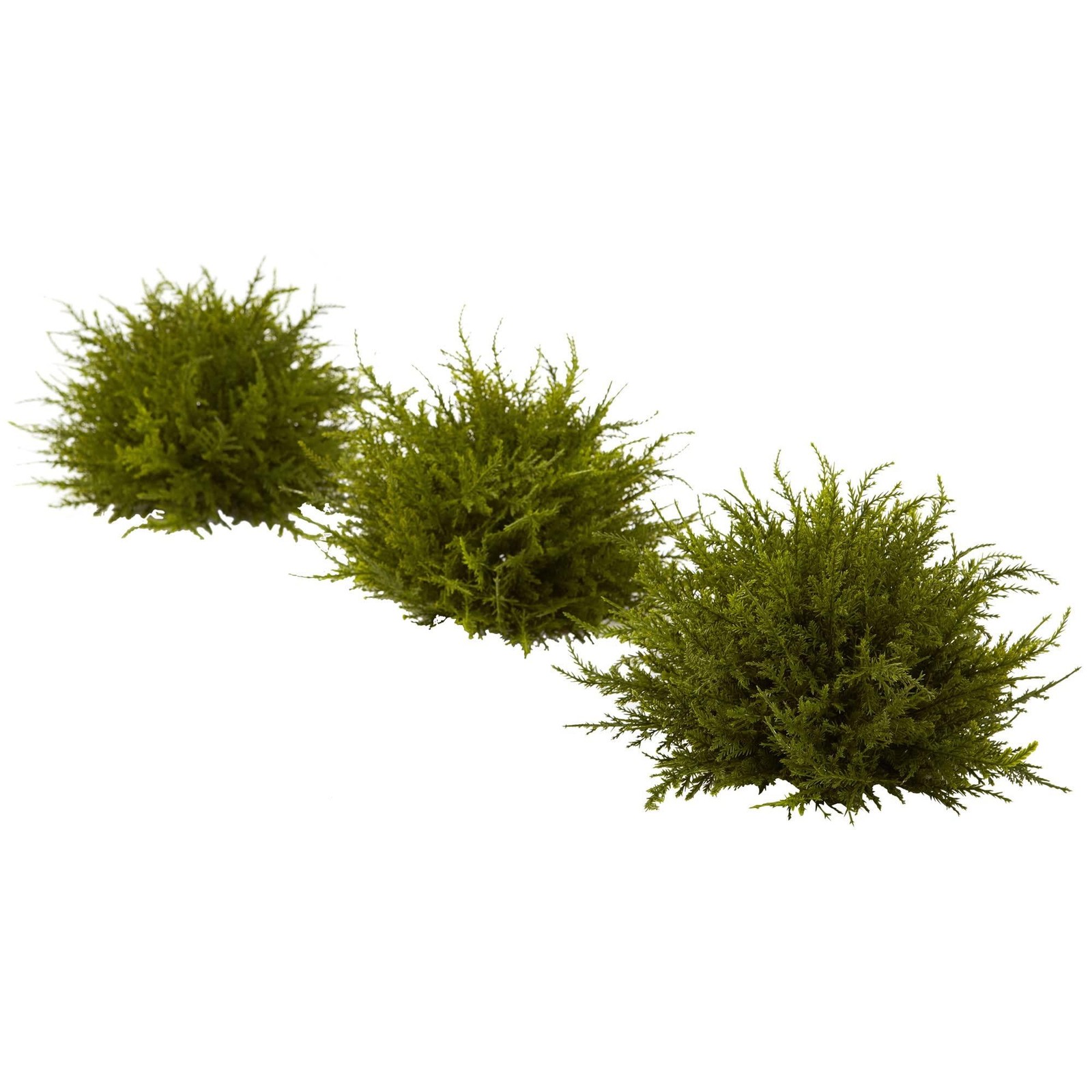 Nearly Natural 4949-S3 Cedar Balls, 7.5-Inch, Green, Set of 3,6.75″ x 6.75″ x 22