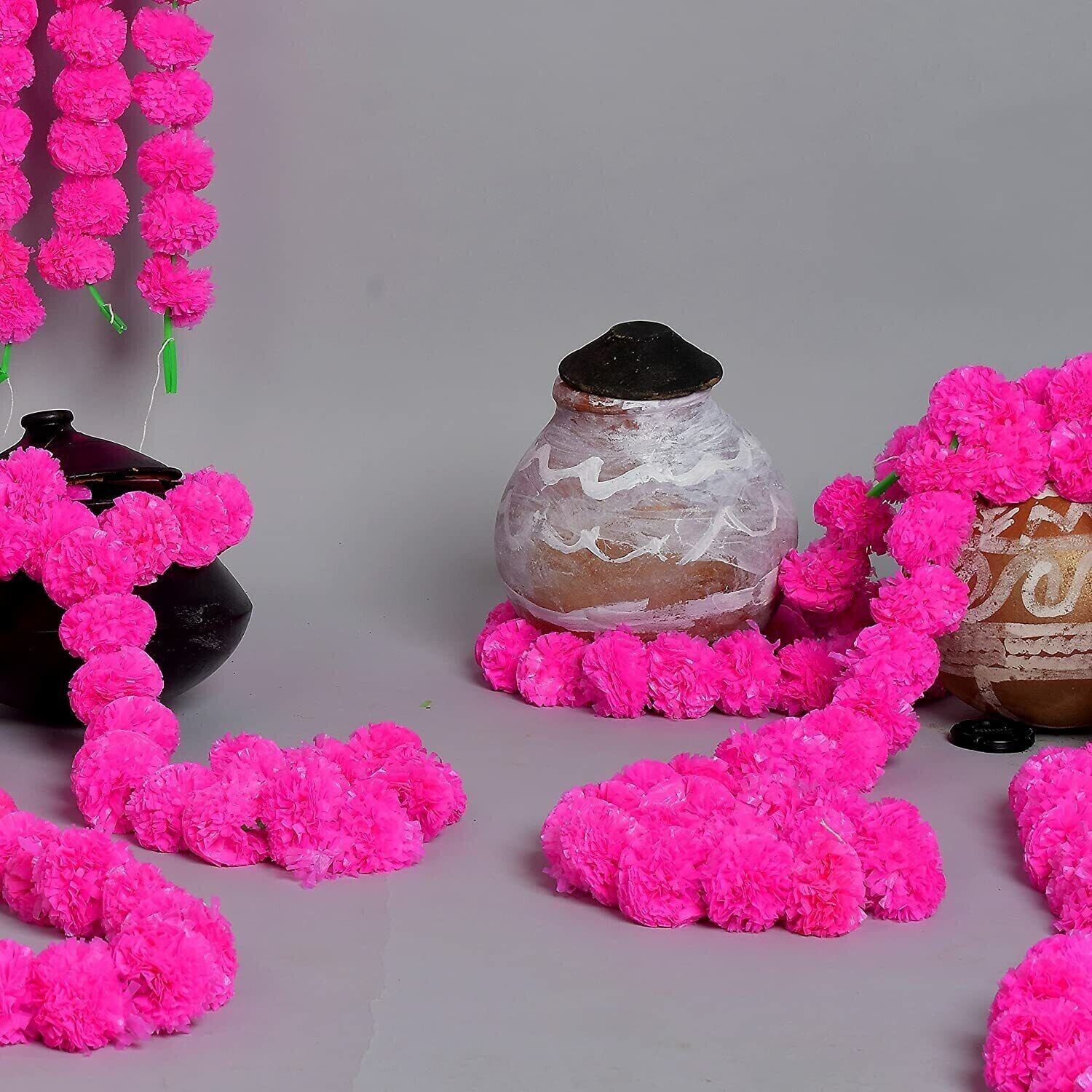 10 PC Artificial marigold indian Event Wedding Flower Garlands Vine Decorative