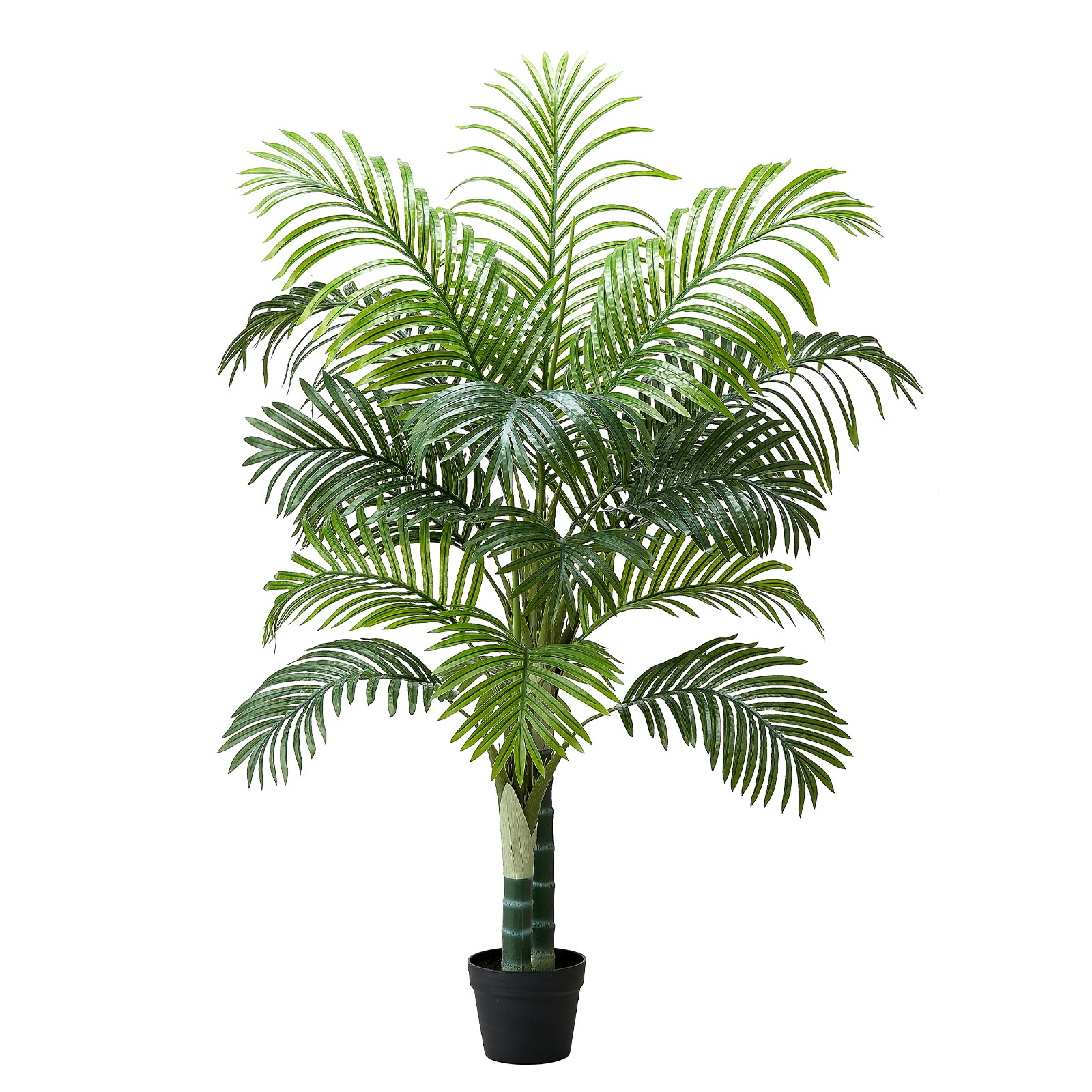 Uimoso 5ft Faux Areca Palm Tree with White Pot for Indoor Decor