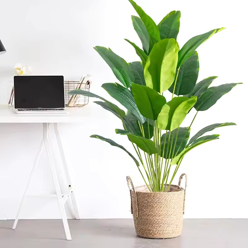 1pc Artificial Tropical Palm Tree Monstera Fake Banana Plant Home Garden Decor
