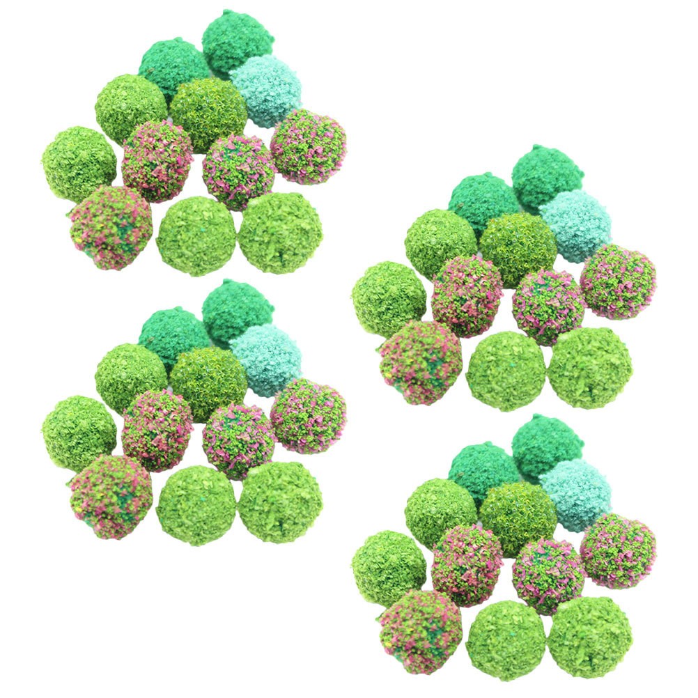 50Pcs Reusable Miniature Plant Ball Multi Color Simulated Flower Cluster Decor