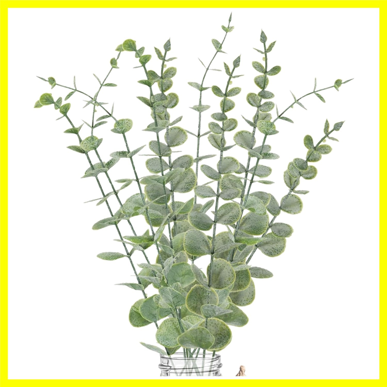 10pcs Eucalyptus Stems Artificial Eucalyptus Leaves Fake Greenery Branches Fa…