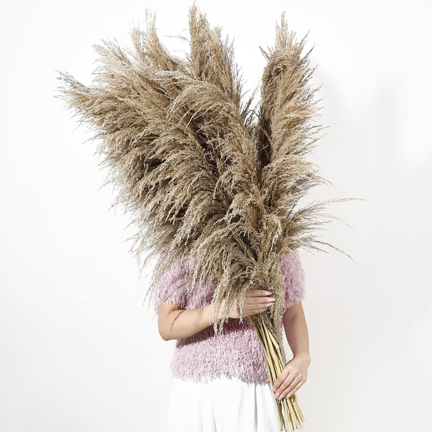 Pampas Grass Decor 10 Stems 46In Tall Large Fluffy Dried Boho Home Wedding