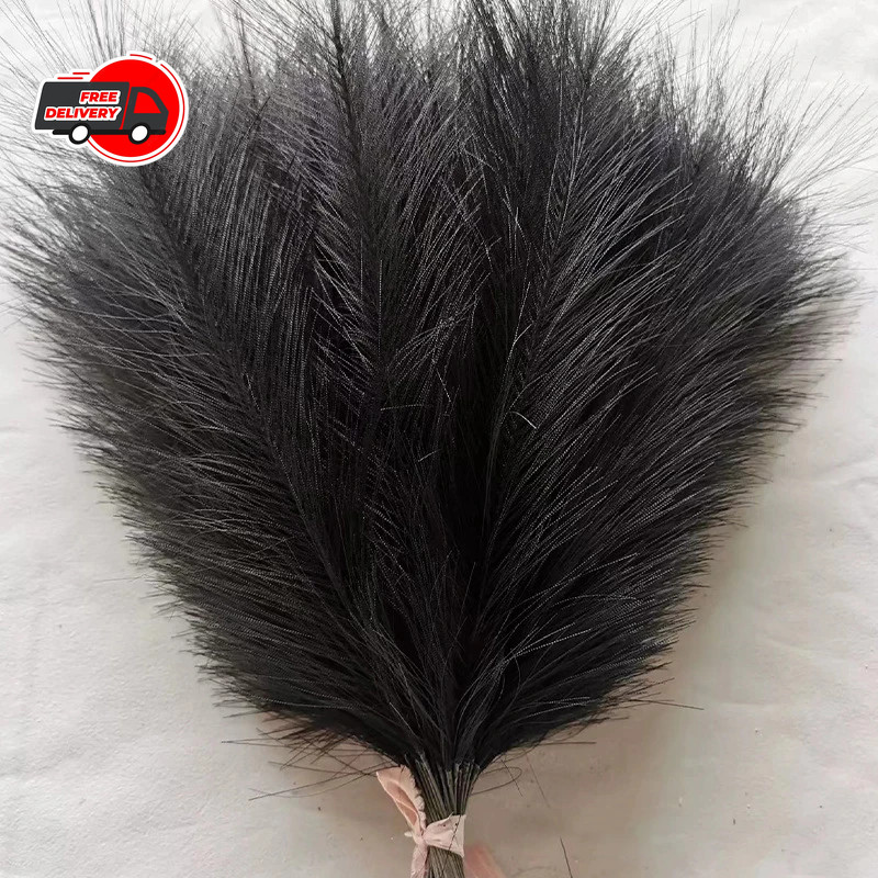 Fluffy Artificial Pampas Grass Bouquet Boho Fake Plant for Wedding Home Decor