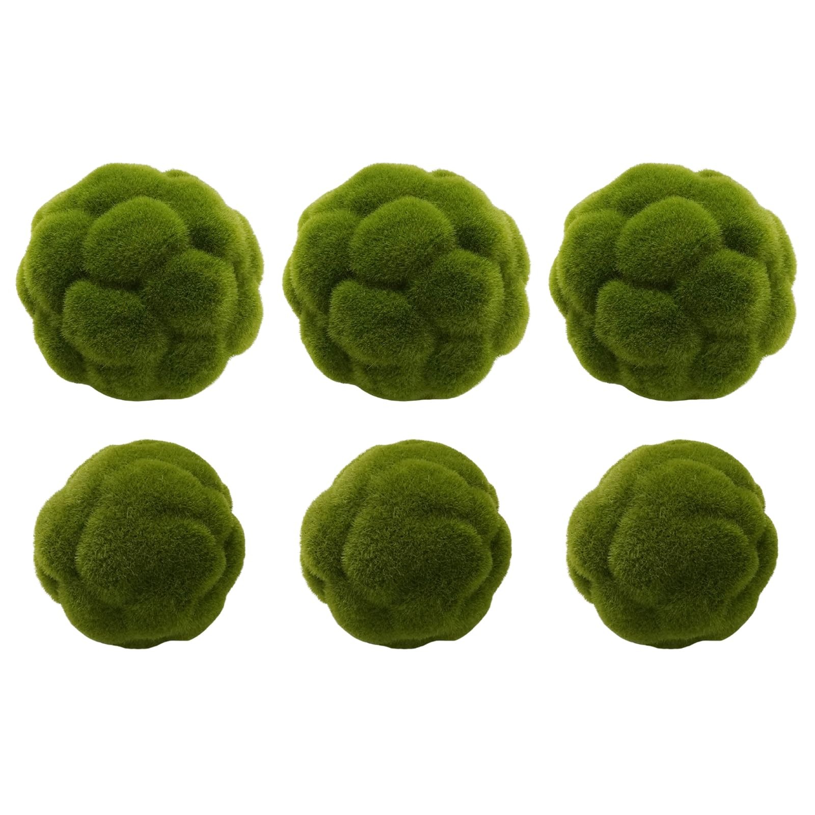 Green Moss Ball Decorations 6 PCS Simulated Artificial Plant Garden Party
