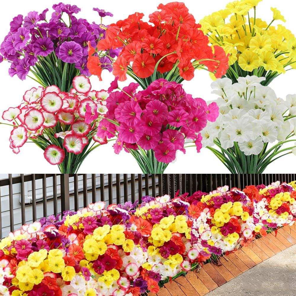 Vibrant UV Resistant Faux Daisy Flowers – 30 Bundles for Outdoor Decor