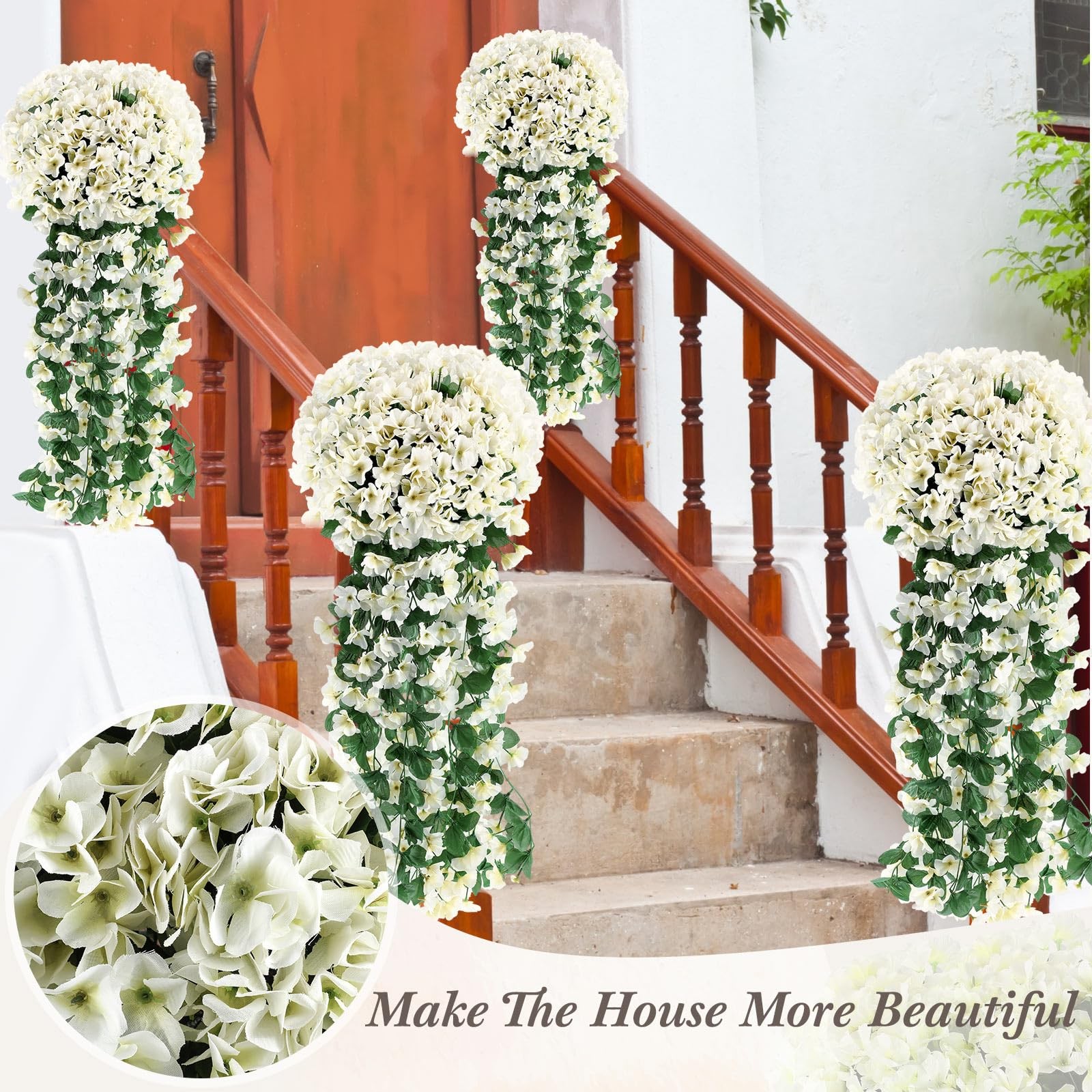 10 Pack 10 Pack Artificial Hanging Flowers Garland Arch Flowers for Wedding C…