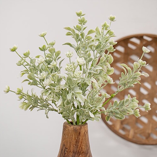 White Star Lavender Buds Bush 12″ High – Faux Greenery Spring Summer Floral