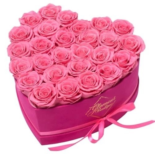 Preserved Red Roses Heart Box: Lasting Love Gift for Birthdays or Anniversaries