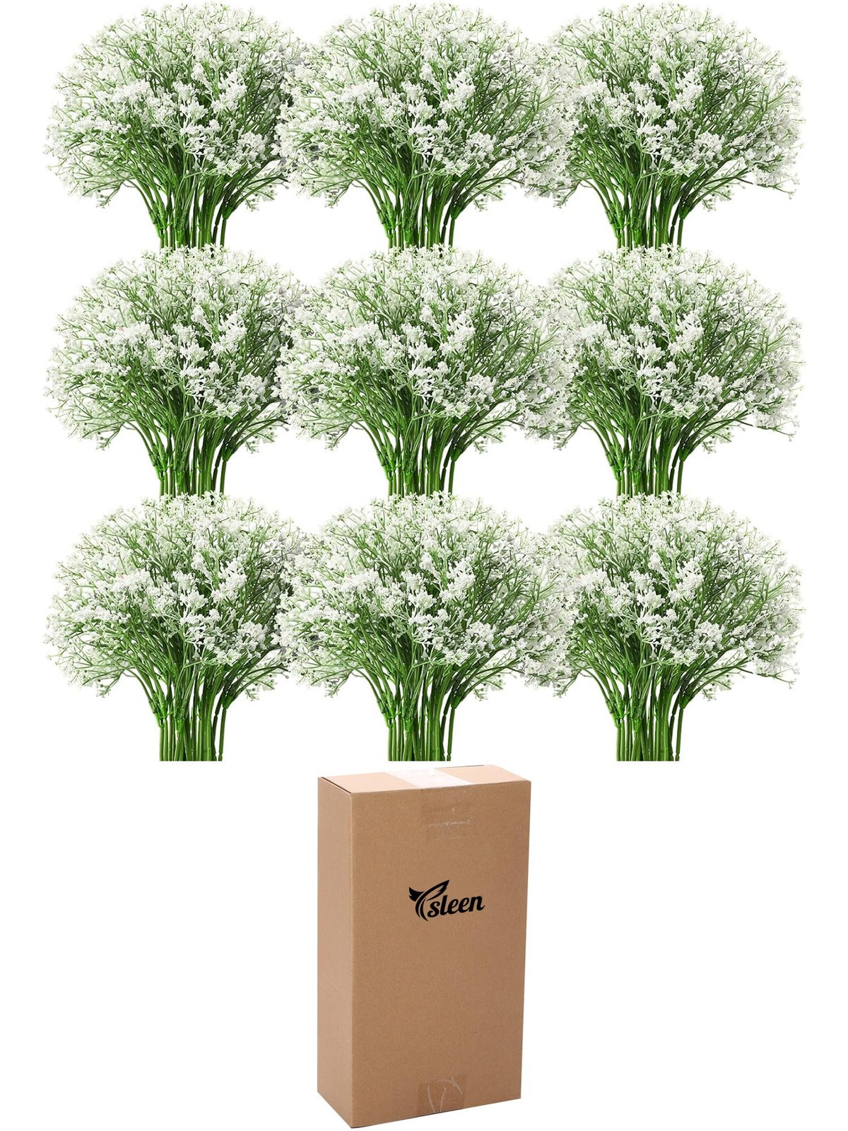 64 PCS White Artificial Baby Breath Flowers Faux Gypsophila DIY Floral Decor