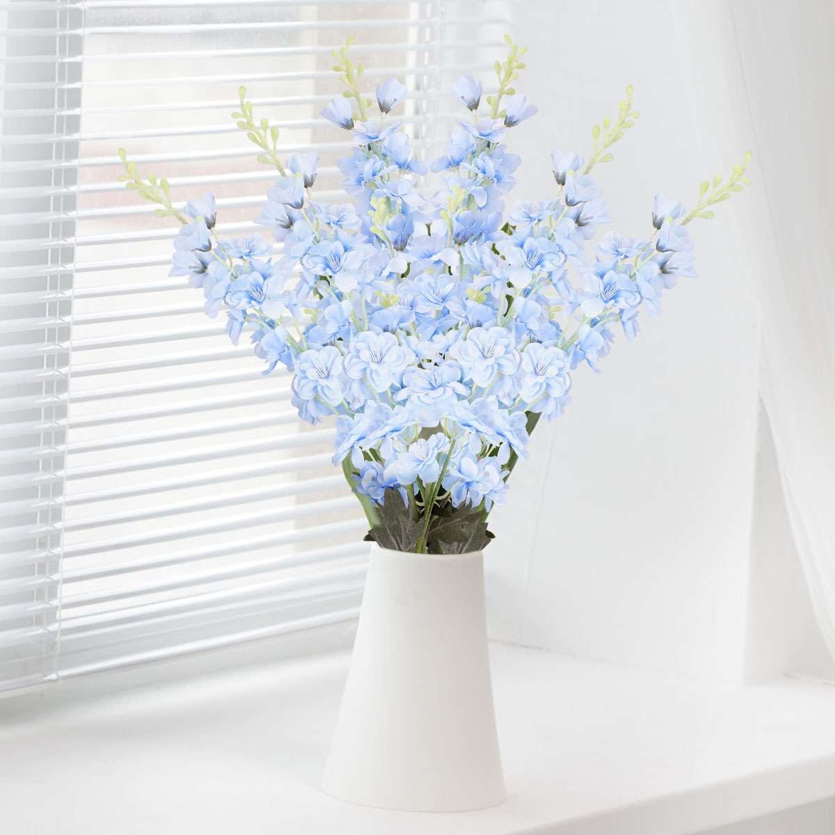 Lot Delphinium Artificial Flower 34.6” Long Silk Larkspur Flowers– 2 Colors