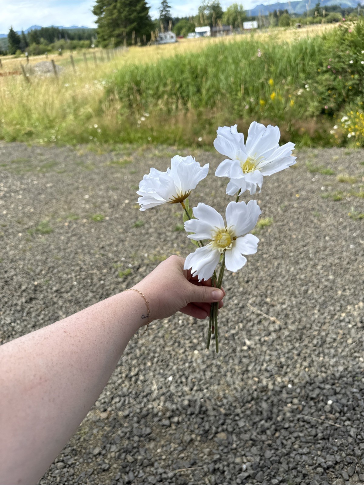 Cosmo Faux Flower Lot Wildflower Wedding Floral White