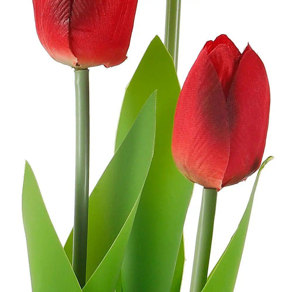 4-Pack Realistic Artificial Tulips 10 In. Multi-Color Artificial Tulips Plant fo