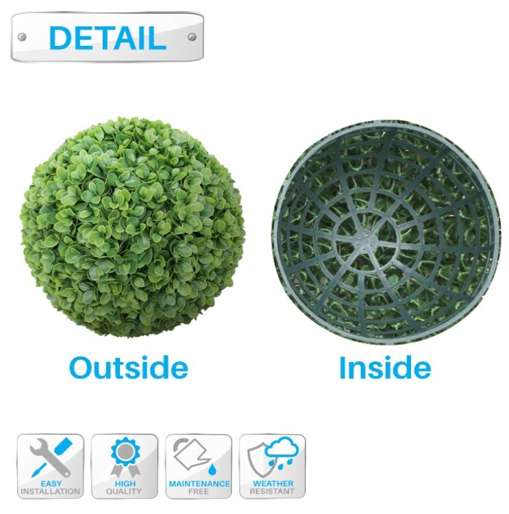 Patio 8″ Artificial Lechuguilla Green Ball Faux Leaf Indoor Outdoor Decor