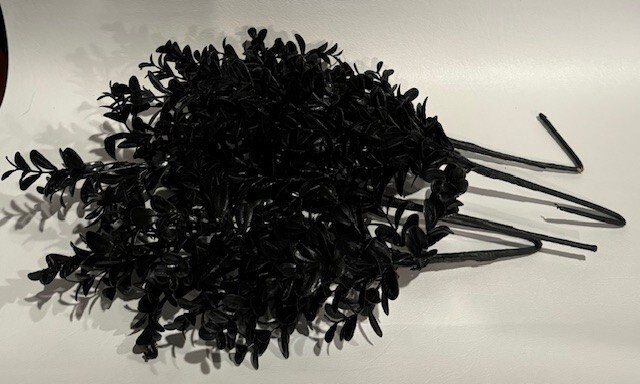 4 Pcs Black Artificial Stems Halloween Decor
